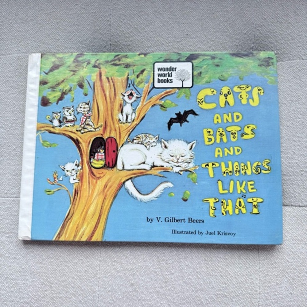 Vintage Wonder World Books Cats and Bats and Things Like That (1973)